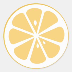 Orange Slice Runder Aufkleber