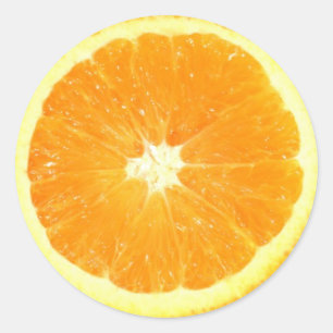 Orange Slice Runder Aufkleber