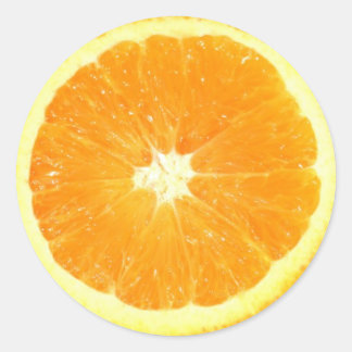 Orange Slice Runder Aufkleber