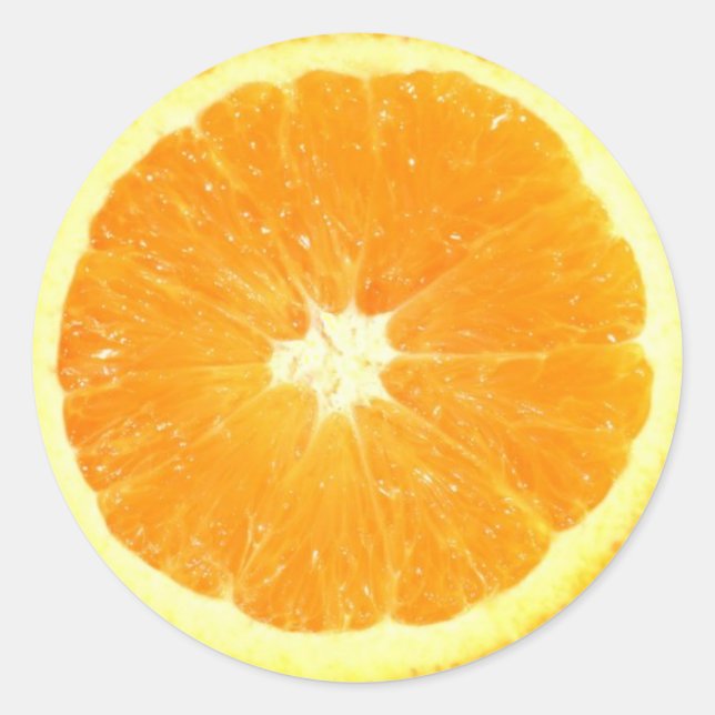 Orange Slice Runder Aufkleber (Vorderseite)