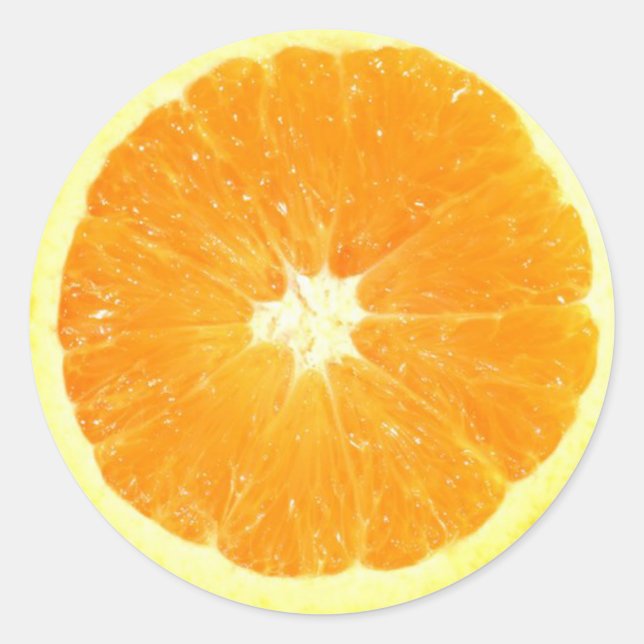 Orange Slice Runder Aufkleber (Vorderseite)