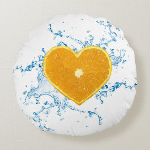 Orange-Slice Rundes Kissen