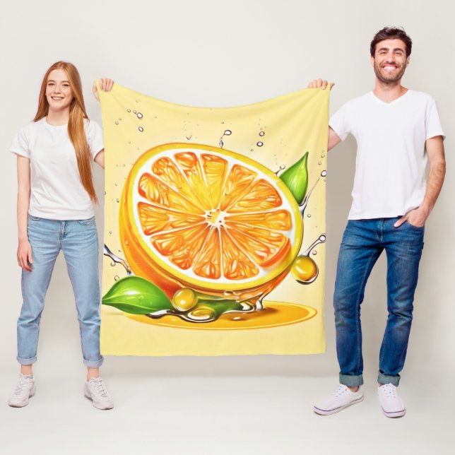 Orange Slice Splash Fleecedecke (Beispiel)