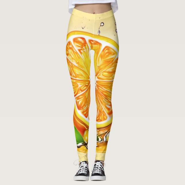 Orange Slice Splash Leggings (Vorderseite)