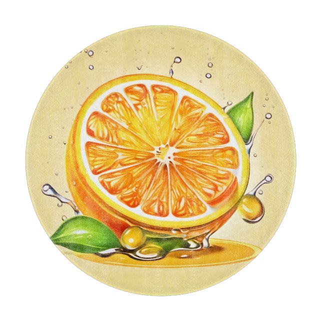 Orange Slice Splash Schneidebrett (Vorderseite)