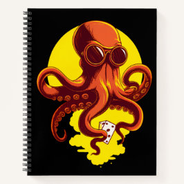 Orange Smart Octopus Notizbuch
