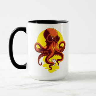 Orange Smart Octopus Tasse