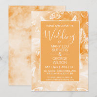 Orange Smokey Marble Butterflies Hochzeit