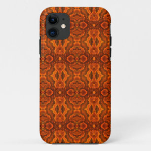 Orange Snake Textur Handy Case