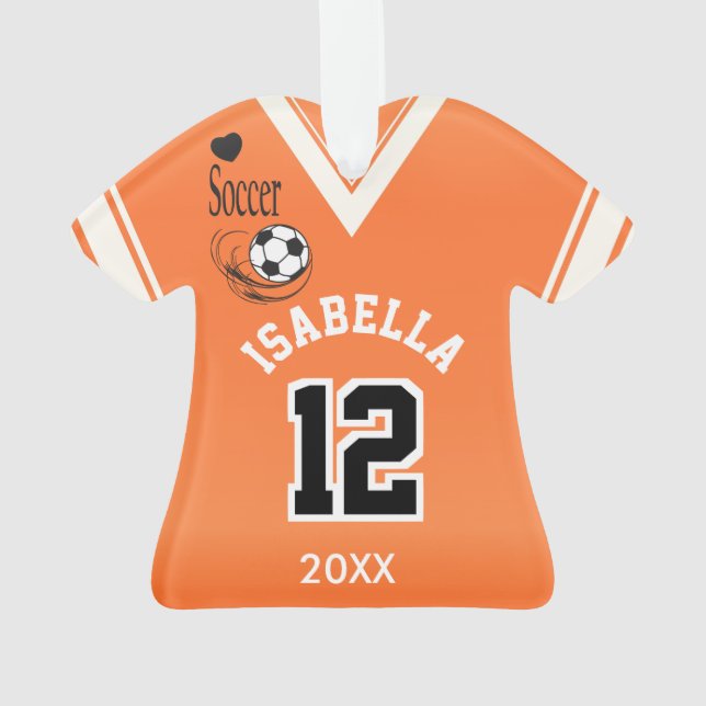 Orange Soccer Ornament (Rückseite)