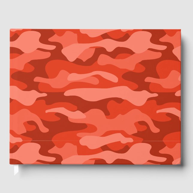 Orange Soda Monocolor Camouflage Gästebuch (Vorderseite)