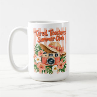 ORANGE SOMMER MÜDE LEHRER SOMMER CLUB KAFFEETASSE