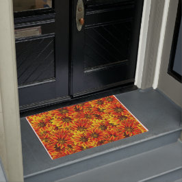 Orange Sonnenblumen Fußmatte