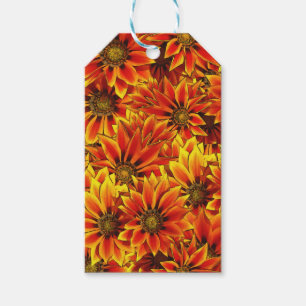 Orange Sonnenblumen Geschenkanhänger