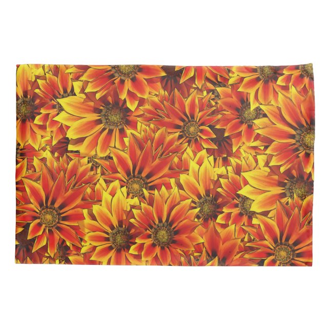 Orange Sonnenblumen Kissenbezug (Rückseite)