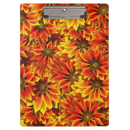 Orange Sonnenblumen Klemmbrett