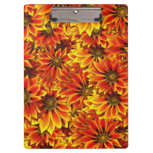 Orange Sonnenblumen Klemmbrett
