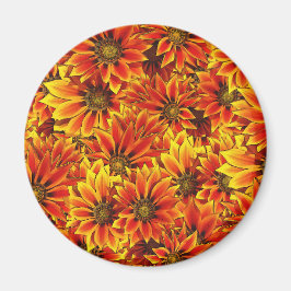 Orange Sonnenblumen Magnet