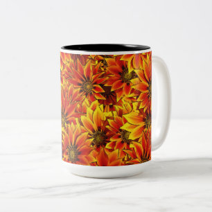 Orange Sonnenblumen Zweifarbige Tasse