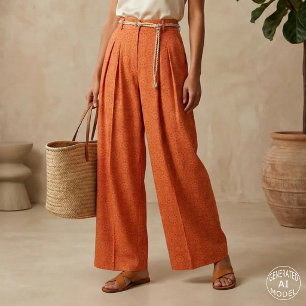 Orange Sophisticated Stylish Geometric Pattern Stoff