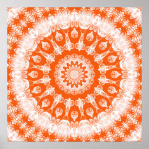 Orange Sorbett-Kaleidoskop Poster