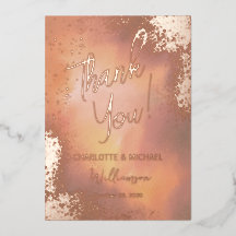 Orange Sparkle Foto Overlay Wedding Vielen Dank