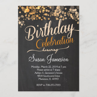 Orange Sparkle Glitzer Rosa Geburtstagsfeier Einla Einladung