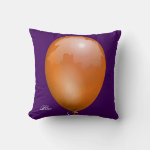 Orange-Spielzeug-Ballon lustig einzigartig Kissen