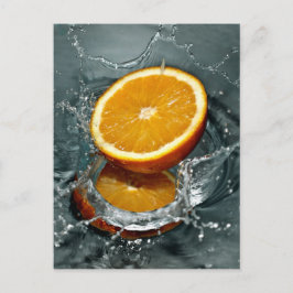 Orange Splash benutzerdefinierte Postkarten