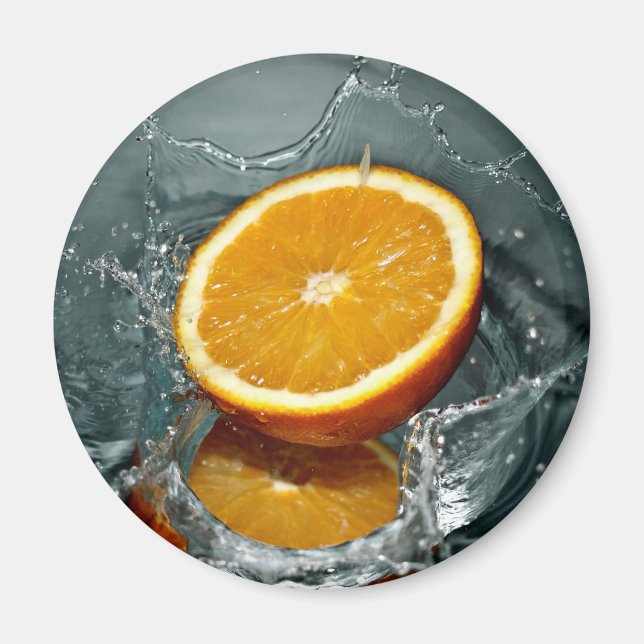 Orange Splash Magnete Magnet (Vorne)