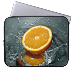 Orange Splash Notebook-Ärmel Laptopschutzhülle