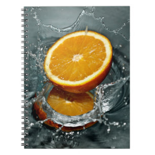 Orange Splash Notebook Notizblock
