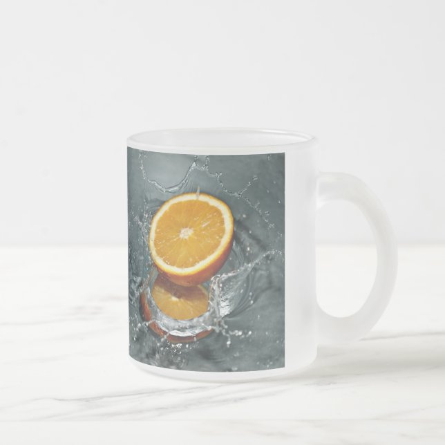 Orange Splash Tasse - wählen Sie Stil & Farbe (Rechts)