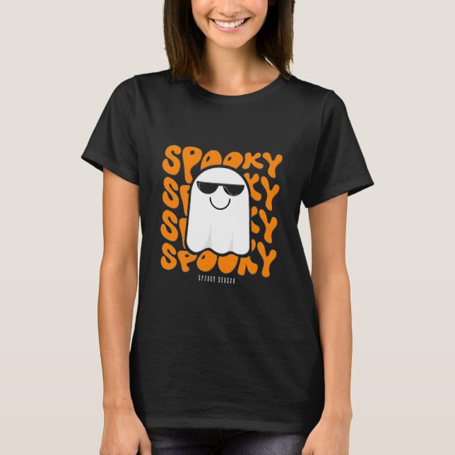 Orange Spooky Halloween T-Shirt (Vorderseite)