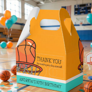 Orange Sporty Basketball Vielen Dank Kindergeburts Geschenkschachtel