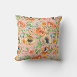 Orange Spring Flowers Kissen