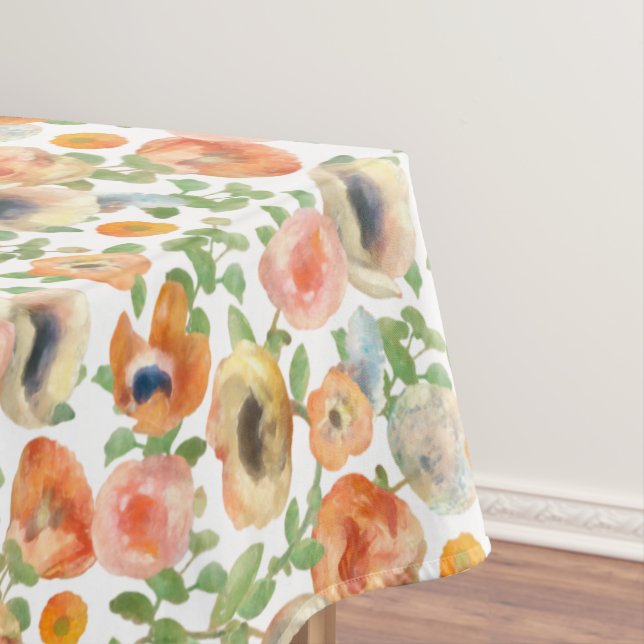 Orange Spring Flowers Tischdecke (Beispiel)