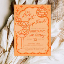 Orange Spritz 30. Geburtstag Einladung, Lasse erha