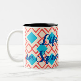 Orange Square Kette Zweifarbige Tasse