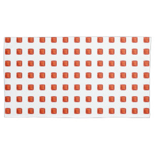 Orange Square Pattern Kissenbezug