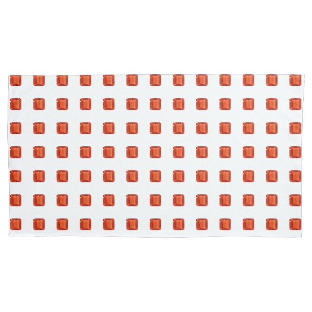 Orange Square Pattern Kissenbezug (Vorderseite-Links)
