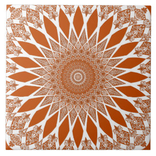 Orange Squirrel Tristyns Mandala Fliese