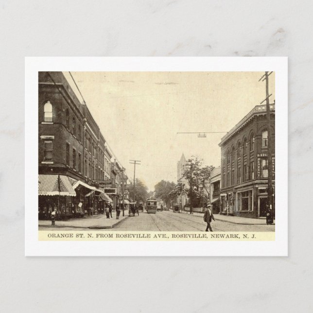 Orange St., Newark, New Jersey Vintag Postkarte (Vorderseite)