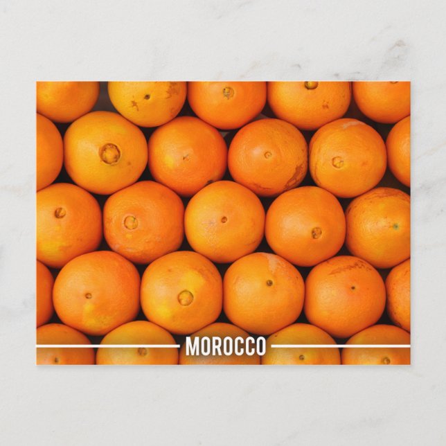 Orange Stalls in Marrakesch Marokko Postkarte (Vorderseite)