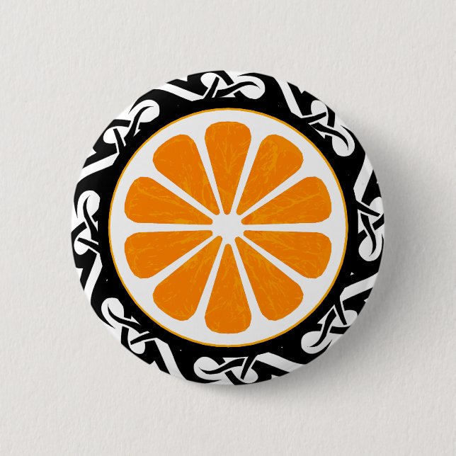 orange. Stammes- Button (Vorderseite)