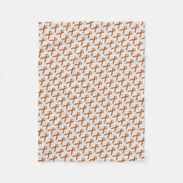 Orange Standard Ribbon Fleecedecke (Vorderseite)