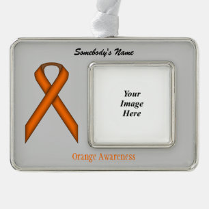 Orange Standard Ribbon Template (H-O) Rahmen-Ornament Silber