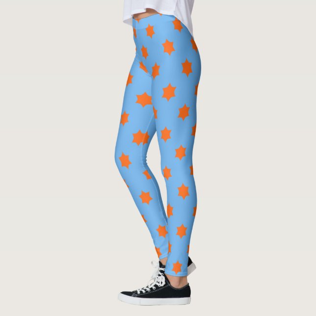 Orange Star Pattern Leggings (Links)
