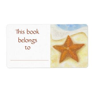 Orange Starfish-Buchlabel