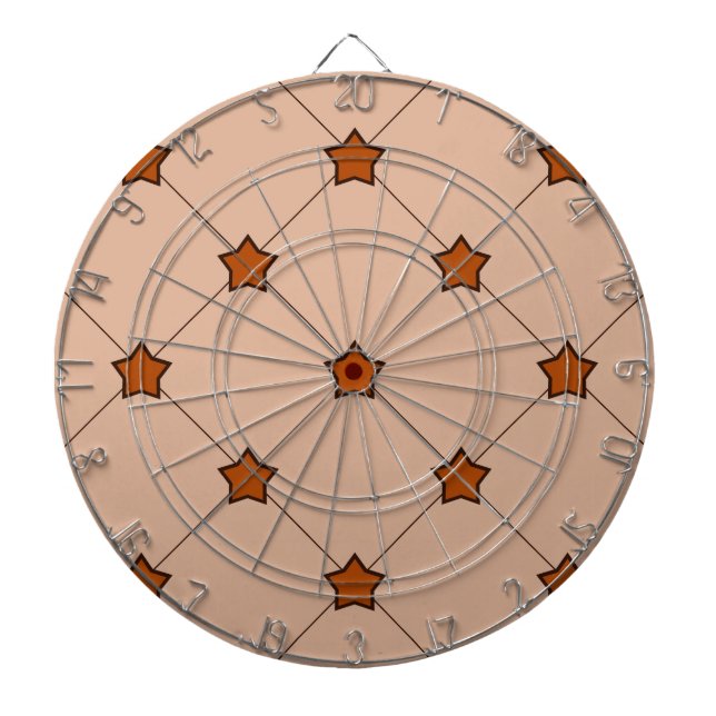 Orange Stars Diamond Pattern Dartscheibe (vorne)